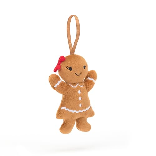 Festive Folly Gingerbread Ruby - H : 10 cm x L : 6 cm von Jellycat