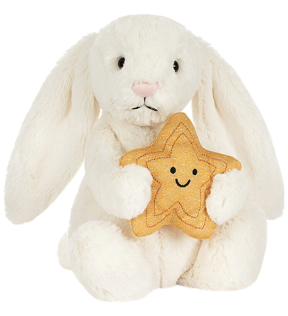 Jellycat Kuscheltier - 31x12 cm - Cream Bunny Mit Star - Jellycat - One Size - Kuscheltiere Jellycat Kuscheltier - 31x12 cm - Cream Bunny Mit Star - Jellycat - One Size - Kuscheltiere von Jellycat