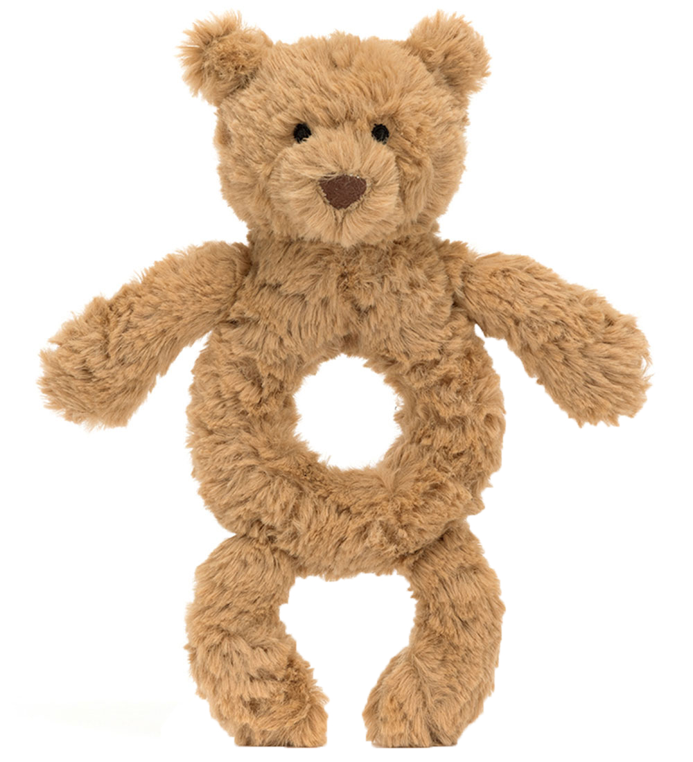 Jellycat Ringrassel - 18x8 cm - Bartholomäus Bear - Jellycat - One Size - Rasseln von Jellycat