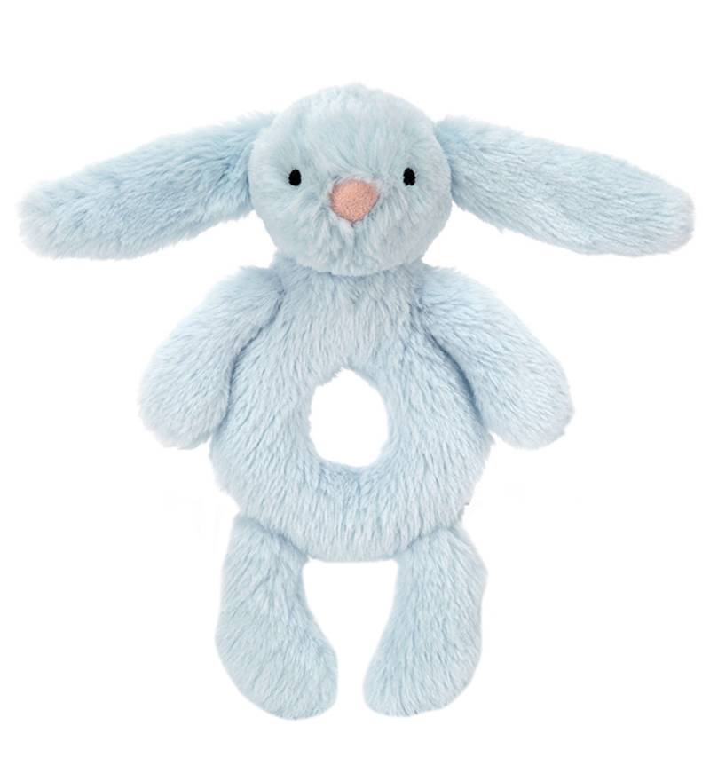 Jellycat Ringrassel - 18x8 cm - Bashful Bunny - Baby Blue - Jellycat - One Size - Rasseln Jellycat Ringrassel - 18x8 cm - Bashful Bunny - Baby Blue - Jellycat - One Size - Rasseln von Jellycat