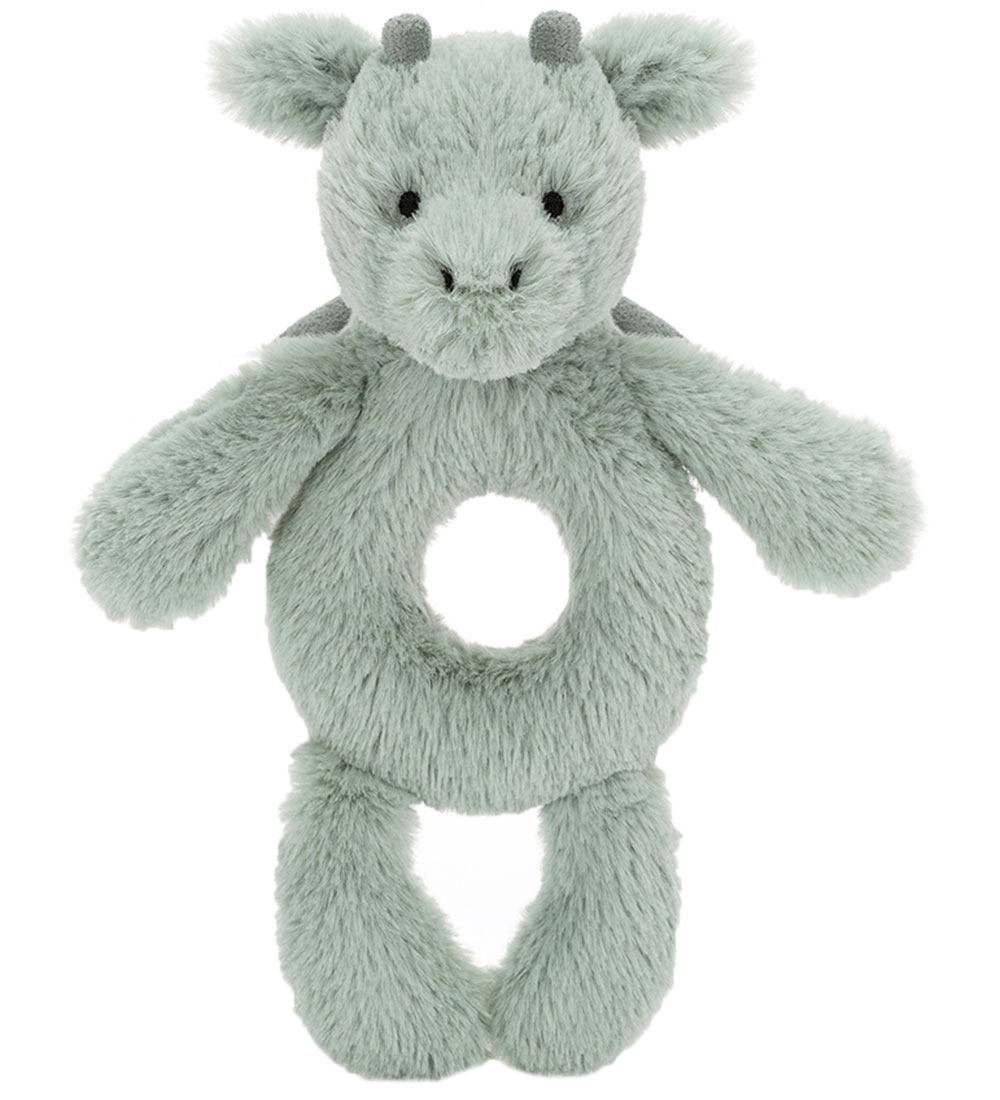 Jellycat Ringrassel - 18x8 cm - Bashful Dragon - Jellycat - One Size - Rasseln von Jellycat