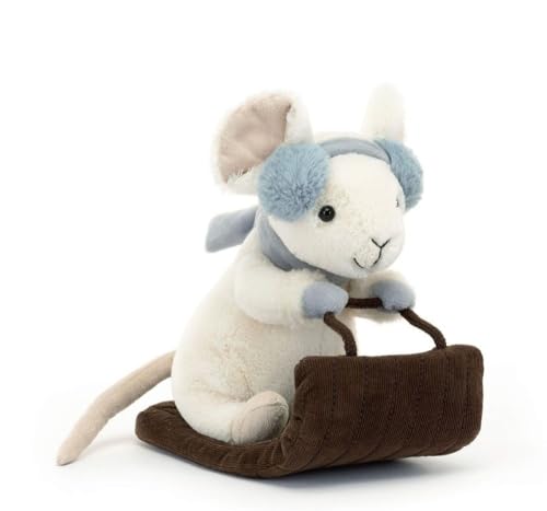 Jellycat Merry Mouse Sleighing - H : 18 cm x L : 11 cm von Jellycat