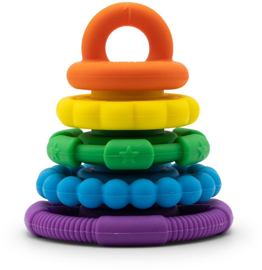 Jellystone Designs Stapelspielzeug &  Beißring, Regenbogenfarben von Jellystone Designs
