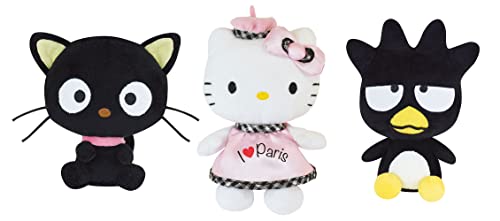 Hello Kitty et SES Friends Plüschtiere, 3 Stück, 17 cm, mit Hello Kitty, Schokolade und Badzt-Maru von Jemini