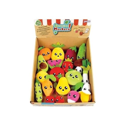 Jemini | Kiste Überraschung Händler mit 18 Plüsch-Überraschungsbeuteln Obst und Gemüse +/- 10 cm inklusive Sticker und Memo-Spiel | lebendige Farben | Verspieltes Spielzeug | französische Marke | Jemini | Kiste Überraschung Händler mit 18 Plüsch-Überraschungsbeuteln Obst und Gemüse +/- 10 cm inklusive Sticker und Memo-Spiel | lebendige Farben | Verspieltes Spielzeug | französische Marke | von Jemini