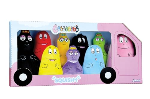 Jemini | Set mit 9 Barbapapa Plüschtieren für Kinder | +/- 15 cm | Barbapapa und ihre 7 Kinder | weich | offizielles Lizenzprodukt | Spielzeug Kollektion | Geschenkidee für Fans von Jemini