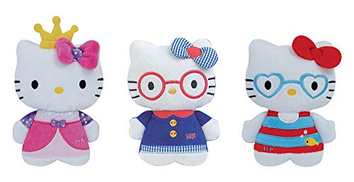 Jemini 023766 Hello Kitty 3 Kuscheltiere +/-14 cm, 23766, Mehrfarbig von Jemini
