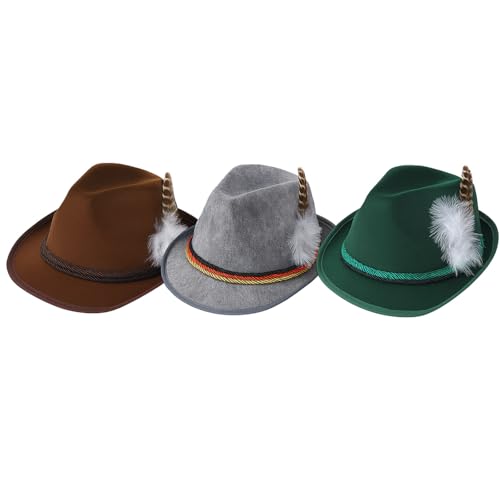JenPen 6 Stück deutsche Oktoberfest-Outfits, deutscher bayerischer Hut, verstellbare Hosenträger für Oktoberfest, Party, Erwachsene, Halloween, bayerische Verkleidung, Rollenspiel-Party JenPen 6 Stück deutsche Oktoberfest-Outfits, deutscher bayerischer Hut, verstellbare Hosenträger für Oktoberfest, Party, Erwachsene, Halloween, bayerische Verkleidung, Rollenspiel-Party von JenPen