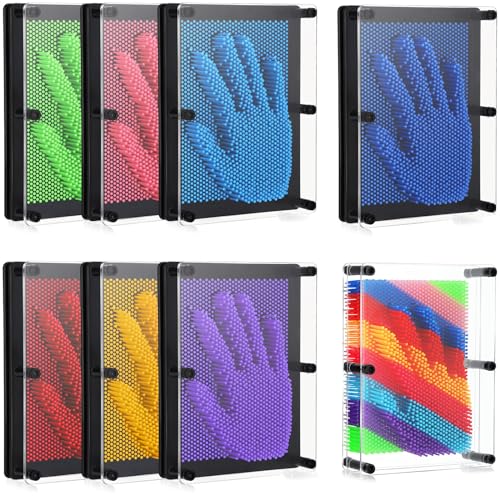 Jenaai 8 Stück 3D Pin Art Spielzeug Bunte Kunststoffplatte Große Größe 15,2 x 20,3 cm Pin Impression Skulptur Nadel Spielzeug Skulptur für Kinder Erwachsene Hand Mold Board Geschenke Home Office Jenaai 8 Stück 3D Pin Art Spielzeug Bunte Kunststoffplatte Große Größe 15,2 x 20,3 cm Pin Impression Skulptur Nadel Spielzeug Skulptur für Kinder Erwachsene Hand Mold Board Geschenke Home Office von Jenaai