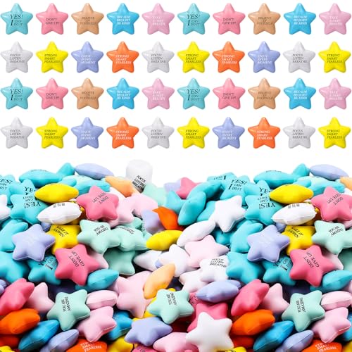 Jenaai Motivierende Stressbälle, Großpackung mit Zitat, inspirierende, lustige bunte Schaumstoffbälle, Handübung, Ostergeschenke für Kinder und Erwachsene, lindert Angstzustände, Partyzubehör (frische von Jenaai