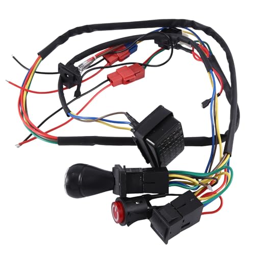 Jenbnoau Kinder-Elektroauto DIY Modifizierte Kabel und Schalter-Kit, Kinder-Elektroauto 4WD Aufsitzspielzeug Ersatzteile Zubehör Single Line von Jenbnoau