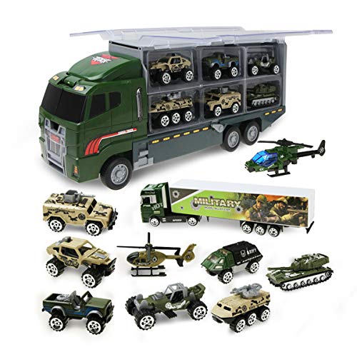 Jenilily Militär Auto Spielzeug Panzer Hubschrauber Armee LKW Autotransporter Spielzeugautos Kinderspielzeug ab 3 4 5 Jahre Junge Jenilily Militär Auto Spielzeug Panzer Hubschrauber Armee LKW Autotransporter Spielzeugautos Kinderspielzeug ab 3 4 5 Jahre Junge von Jenilily