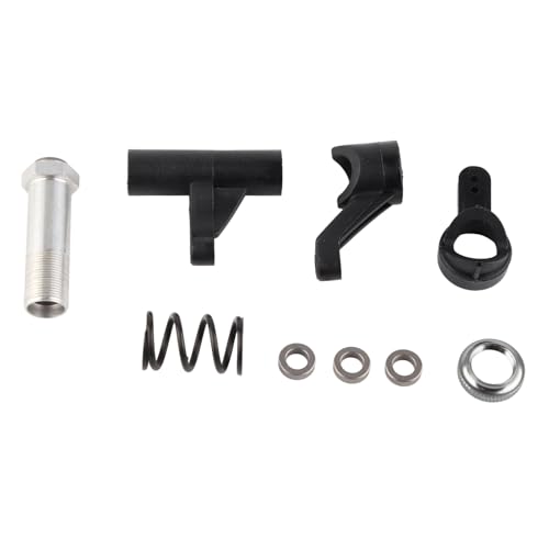Jenngaoo RC Steering Assembly, Black RC Crawler Steering Link High Strength Shock Absorption Steering Link Set with Bearings for ZD EX 07 DBX 07 1/7 RC Car von Jenngaoo