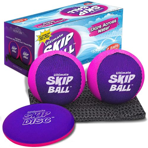 Wasserball klein Schwimmender Ballsport für Strand & Pool Robustes Strandspielzeug für Kinder Jungen & Mädchen Trainiert Motorik & Koordination – Inkl. Netzbeutel für Transport (Lila) von Jennytim