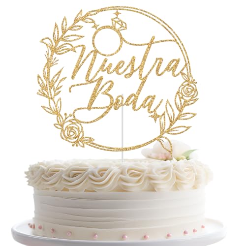 Nuestra Boda Tortenaufsatz, Braut zu sein, Te Amo, Para Boda Party-Dekoration, spanische Brautparty, Hochzeit, Verlobung, Party, Dekorationen, goldener Glitzer Nuestra Boda Tortenaufsatz, Braut zu sein, Te Amo, Para Boda Party-Dekoration, spanische Brautparty, Hochzeit, Verlobung, Party, Dekorationen, goldener Glitzer von Jenrtvis
