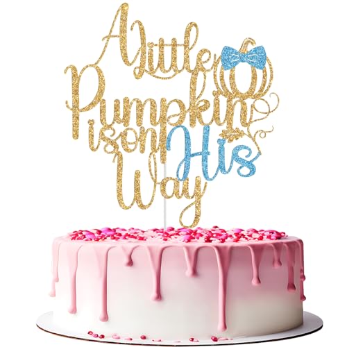 Tortenaufsatz "A Little Pumpkin is on His Way", kleiner Kürbis, Babyparty-Dekoration, Junge, Herbst, Halloween, Kürbis, Babyparty, Geburtstagsparty, Dekoration, Gold- und Blauer Glitzer Tortenaufsatz "A Little Pumpkin is on His Way", kleiner Kürbis, Babyparty-Dekoration, Junge, Herbst, Halloween, Kürbis, Babyparty, Geburtstagsparty, Dekoration, Gold- und Blauer Glitzer von Jenrtvis