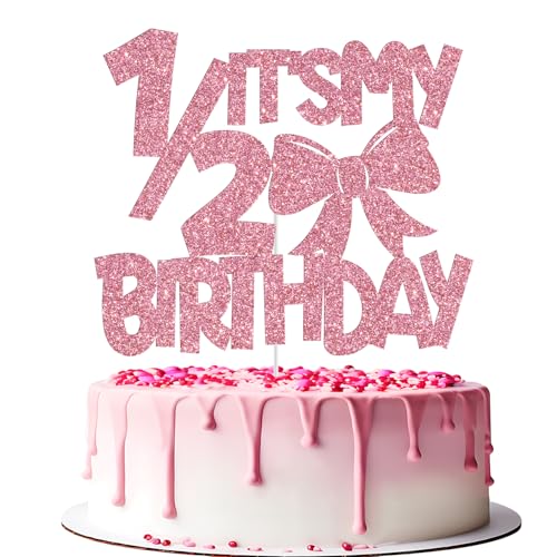 Tortenaufsatz mit Aufschrift "It's My 1/2 Birthday", Schleife, halber Weg zu einem, 6 Monate Geburtstagsdekorationen für Mädchen, Schleifen-Thema, Babyparty, halber Geburtstag, Party-Dekorationen Tortenaufsatz mit Aufschrift "It's My 1/2 Birthday", Schleife, halber Weg zu einem, 6 Monate Geburtstagsdekorationen für Mädchen, Schleifen-Thema, Babyparty, halber Geburtstag, Party-Dekorationen von Jenrtvis
