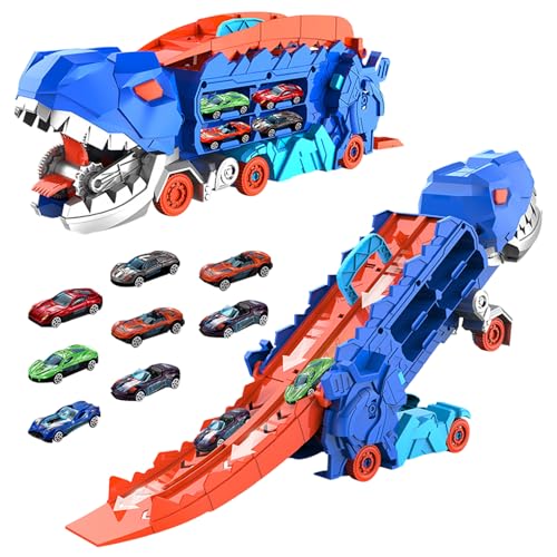 Jenshhch Dinosaurier Transport Truck Mit 8 Rennwagen Und Auswurf Faltbare Rennstrecke Hochwertiges Spielzeug-Set Für Kinder Jungen Und Mädchen Jenshhch Dinosaurier Transport Truck Mit 8 Rennwagen Und Auswurf Faltbare Rennstrecke Hochwertiges Spielzeug-Set Für Kinder Jungen Und Mädchen von Jenshhch