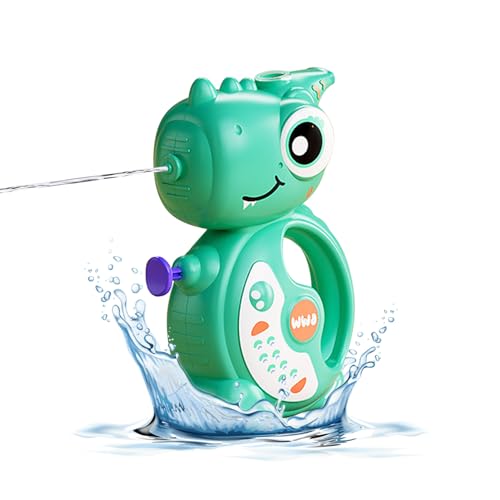 Jenshhch Dinosaurier Wasserpistole Spielzeug Mit LED Beleuchtung 10 Meter Reichweite Outdoor Wasserspielzeug Für Kindergeburtstag Party Sommerfeste (A) von Jenshhch