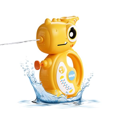 Jenshhch Dinosaurier Wasserpistole Spielzeug Mit LED Beleuchtung 10 Meter Reichweite Outdoor Wasserspielzeug Für Kindergeburtstag Party Sommerfeste (D) von Jenshhch