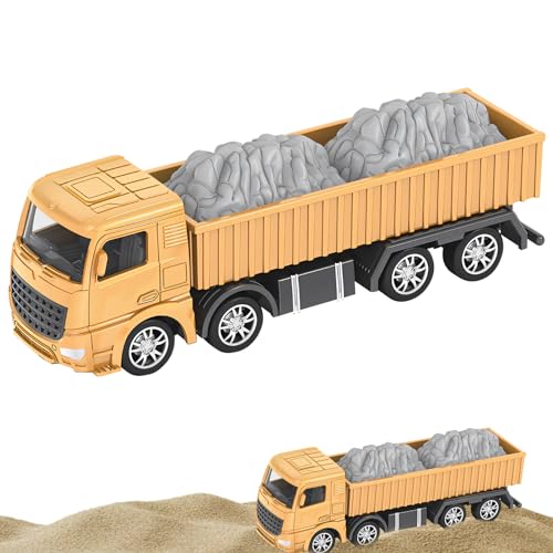 Jenshhch LKW Spielzeug Baufahrzeug Metall-Kunststoff Konstruktionsfahrzeug mit Abnehmbarem Anhänger Spielzeug ab 3 Jahren - Robuster Bauspielzeug-LKW für Kinder mit Kranfunktion (A) von Jenshhch