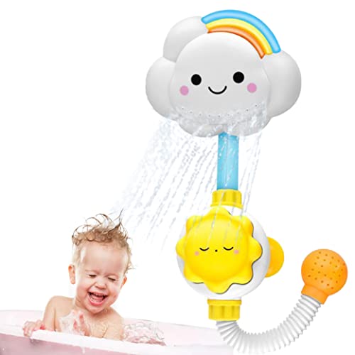 Babyparty Spielzeug Bad Spray Wasser Dusche Spielzeug Schöne Wolke Regenbogen Wasser Dusche Wasserhahn für Kleinkinder Kinder, Babywanne Spielzeug von Jeorywoet