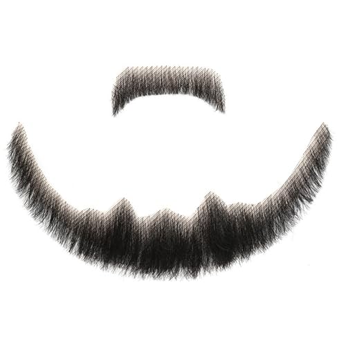Falsches Schnurrbart, falscher Bart für Männer, menschliches Haar realistischer Bart, unsichtbarer falscher Schnurrbart, schwarzer Kostümbart Spitzenbart für Halloween Cosplay -Kostümparty, gefälscht Falsches Schnurrbart, falscher Bart für Männer, menschliches Haar realistischer Bart, unsichtbarer falscher Schnurrbart, schwarzer Kostümbart Spitzenbart für Halloween Cosplay -Kostümparty, gefälscht von Jeorywoet