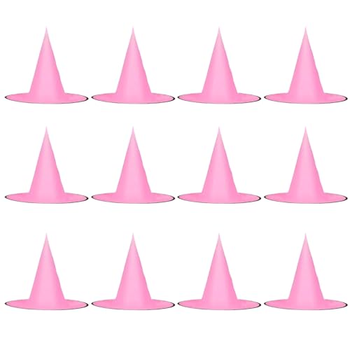 Jeorywoet 12 pcs Hängende Hexenhüte 13, 8 x 15in Stoff schwimmende Hexenhüte mit 108ft Nylonschnur Halloween Dekor für Heimschlafzimmer -Party -Kostümzubehör, Hängedekoration von Jeorywoet