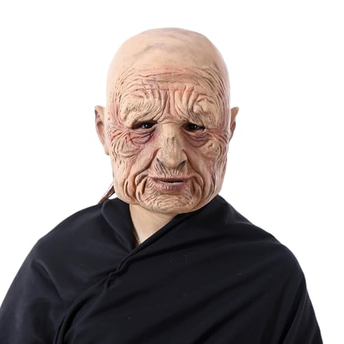 Jeorywoet Alte Mannmaske, Halloween realistische Gesichtsmaske, faltige Vollkopfmaske mit Augenlöchern, atmungsaktive flexible Latexmaske für Maskerade -Party -Requisiten Jeorywoet Alte Mannmaske, Halloween realistische Gesichtsmaske, faltige Vollkopfmaske mit Augenlöchern, atmungsaktive flexible Latexmaske für Maskerade -Party -Requisiten von Jeorywoet