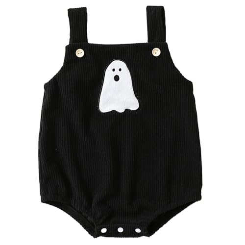 Jeorywoet Baby Halloween Kostüme süßer Geister Halloween Baby Kleidung Haut freundlich und atmungsaktiv 3-6 Monate Mädchen/Jungen Outfit Goth Stoff Neugeborener Strampler Jumpsuit, Kostüme, Größe 80 von Jeorywoet