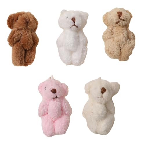 Jeorywoet Mini Bears Bulk, 5pcs Mini Bear Plüschspielzeug, winziger Bär, winzige weiche Bärenpuppengefüllte Tierspielzeug für Geburtstagstorte Hochzeit Dekoration Party Gunst, winziger Bär Jeorywoet Mini Bears Bulk, 5pcs Mini Bear Plüschspielzeug, winziger Bär, winzige weiche Bärenpuppengefüllte Tierspielzeug für Geburtstagstorte Hochzeit Dekoration Party Gunst, winziger Bär von Jeorywoet