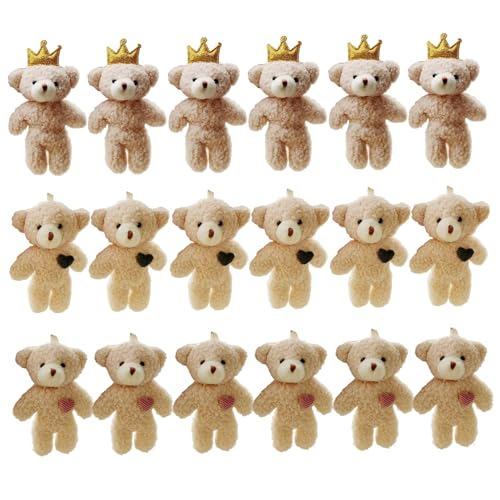 Jeorywoet Mini Teddybären, 18 Stcs Mini gefüllt Plüschbären, 4, 7 Zoll Bären Spielzeug Tiny Doll Bulk weich Jeorywoet Mini Teddybären, 18 Stcs Mini gefüllt Plüschbären, 4, 7 Zoll Bären Spielzeug Tiny Doll Bulk weich von Jeorywoet