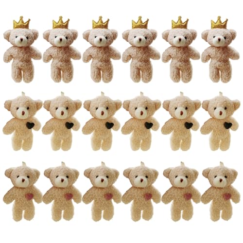 Jeorywoet Mini Teddybären, 18 Stcs Mini gefüllt Plüschbären, 4,7 -Zoll -Mini -Bärenspielzeug winzig Jeorywoet Mini Teddybären, 18 Stcs Mini gefüllt Plüschbären, 4,7 -Zoll -Mini -Bärenspielzeug winzig von Jeorywoet
