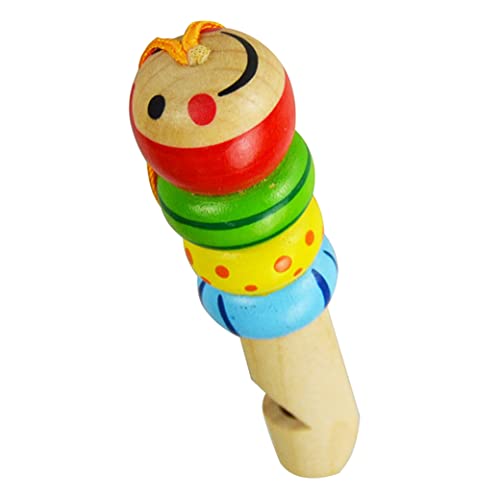 Jeorywoet Niedliche Tierholz Pfeife Spielzeug Baby Mini Bildungsmusik Instrument Geschenk Buntes Spielzeug für Babykinder zufällig 1pc, Holzpfiff für Babys Süßes von Jeorywoet