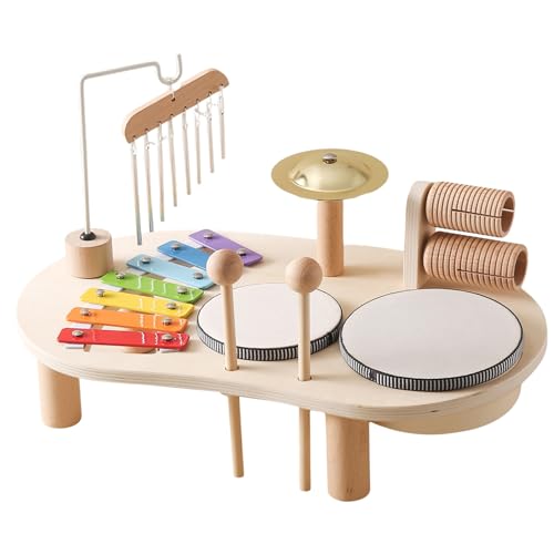 Kinder Musikinstrumente, Kindertrommel Set 5 in 1 hölzernen Kleinkind -Drum Set Educational Kids Musical Instrumente Baby Safe aufschlussreich Kinder Musikinstrumente, Kindertrommel Set 5 in 1 hölzernen Kleinkind -Drum Set Educational Kids Musical Instrumente Baby Safe aufschlussreich von Jeorywoet