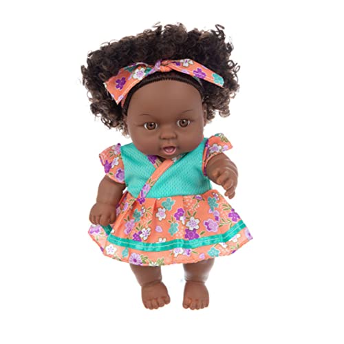 Schwarze wiedergeborene Puppen, schwarze Babypuppen 7,87 Zoll Afroamerikaner Babypuppe bewegliche gemeinsame lebensechte schwarze wiedergeborene Puppen für Kindergeschenke Festivals, wiedergeborene P von Jeorywoet