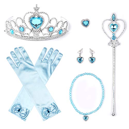 JerrisApparel Mädchen Prinzessin Dress Up Zubehör Geschenksets Gr. One Size, Blau 3 JerrisApparel Mädchen Prinzessin Dress Up Zubehör Geschenksets Gr. One Size, Blau 3 von JerrisApparel