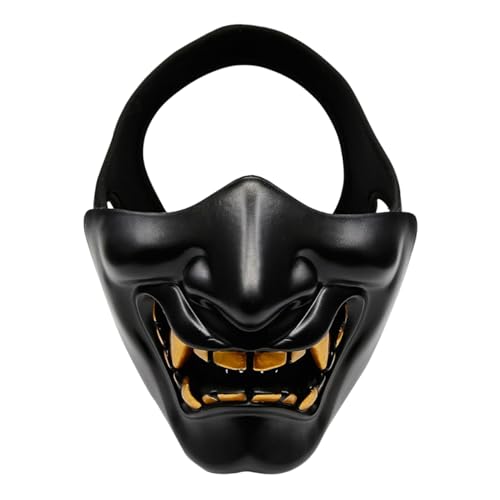 Halloween-Gesichtsbedeckung mit halbgruseligem Design, 16 x 13 cm, Gesichtsbedeckung für böse Horror-Rollenspiele, atmungsaktive Halloween-Kopfbedeckung, stilvoll und gruselig, für Partys, Musikfestiv von Jeruytgh