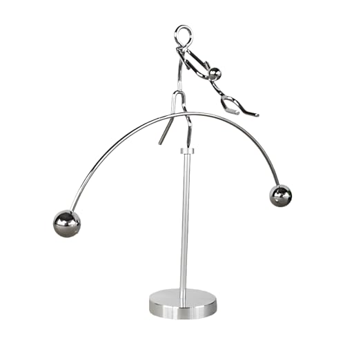 Jeruytgh Balance Spielzeug | Physik Gewichtheber Kunst Spielzeug | Edelstahl Lustiges Ornament Dekor für Regal Home Party Schreibtisch Arbeitsplatz Geburtstag Tisch Urlaub von Jeruytgh