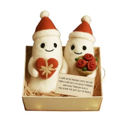 Jeruytgh Ghost Plüsch, mit ausdrucksstarkem Design, 1-Pieces, Weihnachtsfreundschaft Ghost Stofftier, süßes emotionales Ornament, weich und huggierbar, für Kinder und Erwachsene gleichermaßen von Jeruytgh