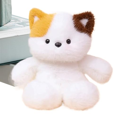 Jeruytgh Plüschtiere - Bär Und Katze Kuschelpuppe | Kuschelkissen Puppe Weicher Plüsch Komfort Dekoration Für Kleinkinder Kinder Babys Mädchen Spielzeit von Jeruytgh