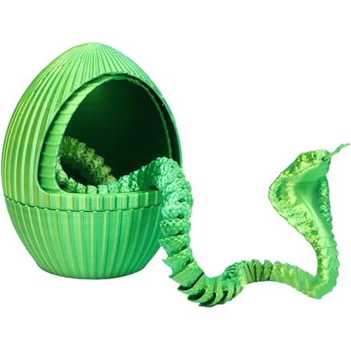 Jeruytgh Schlangeneier, bedrucktes Schlangenei, bedruckte Fidgettiere, Heimschlangenei- , kreatives bedrucktes Fidget-Ei, flexible Tiere, niedliche Eierfigur für Schreibtischdekoration von Jeruytgh