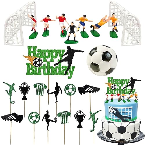 Fußball Tortendeko, 23 Stück Fussball Deko Torte, Fussball Kuchen Deko Set, Kuchendeko Fussball Geburtstag, Fussball Tortenaufleger, Cake Topper Fussball Geeignet für Fußballparty Geburtstagsfeier Fußball Tortendeko, 23 Stück Fussball Deko Torte, Fussball Kuchen Deko Set, Kuchendeko Fussball Geburtstag, Fussball Tortenaufleger, Cake Topper Fussball Geeignet für Fußballparty Geburtstagsfeier von Jesdavan