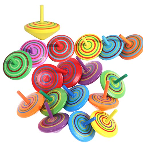 Holzkreisel für Kinder, 25 Stück Spielzeug aus Holz, Flache Holzklammern für den Schreibtisch, Gyro-Spielzeug als Geschenk Holzkreisel für Kinder, 25 Stück Spielzeug aus Holz, Flache Holzklammern für den Schreibtisch, Gyro-Spielzeug als Geschenk von Jesdavan