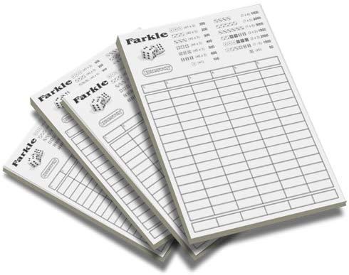 Jesters Farkle Punktezähler, 2 Stück (100 Blatt) von Jesters