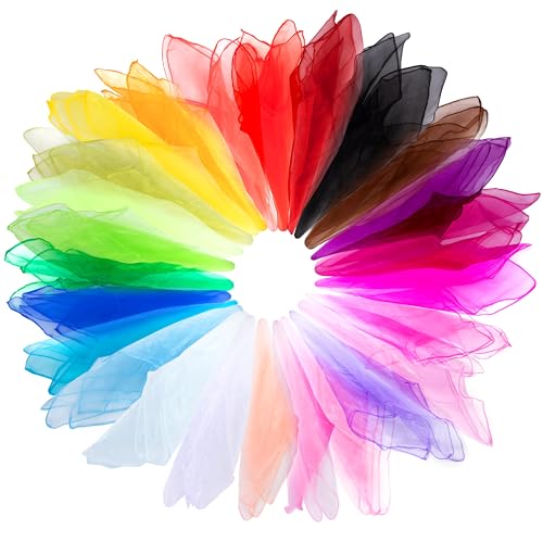 25 Stück Jongliertücher, Bunt Square Tanz Tücher, Chiffontücher Tanzen, Tanztücher, Kindergarten Kinder Party-Aktivitäten Zubehör Dekoration für Gymnastik Jonglieren Spiele, 60x60cm 25 Stück Jongliertücher, Bunt Square Tanz Tücher, Chiffontücher Tanzen, Tanztücher, Kindergarten Kinder Party-Aktivitäten Zubehör Dekoration für Gymnastik Jonglieren Spiele, 60x60cm von Jesustree
