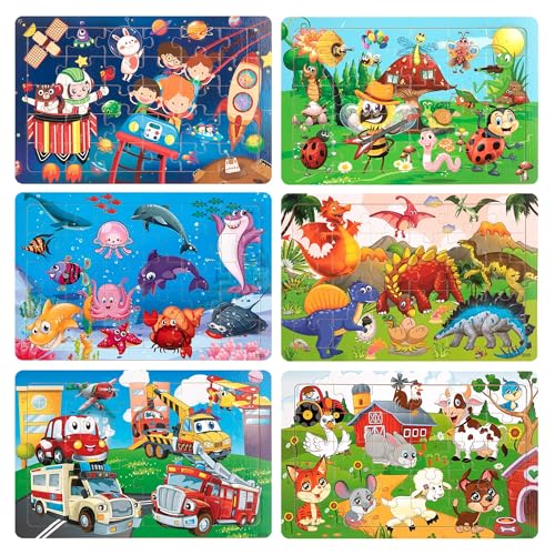 Holzpuzzle Kinder, 6 Stück 30-Teilige Puzzle Tiermuster Pädagogisches Holzspielzeug Montessori Lernspielzeug Steckpuzzle Geschenk für Jungen und Mädchen ab 3 4 5 6 Jahren Holzpuzzle Kinder, 6 Stück 30-Teilige Puzzle Tiermuster Pädagogisches Holzspielzeug Montessori Lernspielzeug Steckpuzzle Geschenk für Jungen und Mädchen ab 3 4 5 6 Jahren von Jesustree