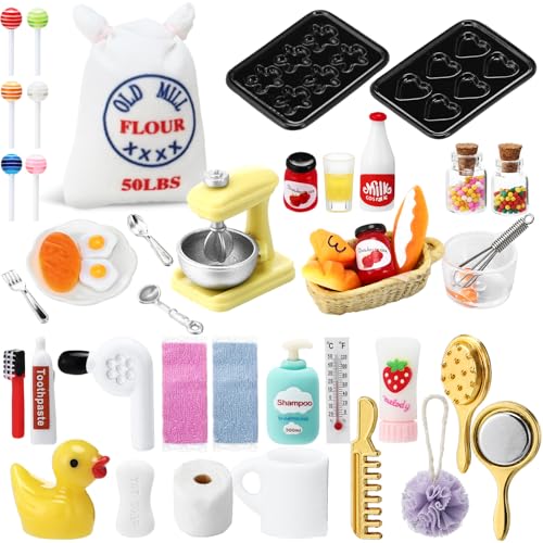 Jetec 54er Set Wichtel Zubehör Miniatur Badewanne Backen Süßigkeiten und Getränke Set Weihnachten Wichteltür Dekoration Miniatur Puppenhaus Zubehör Wichtelzubehör Weihnachtsdeko Jetec 54er Set Wichtel Zubehör Miniatur Badewanne Backen Süßigkeiten und Getränke Set Weihnachten Wichteltür Dekoration Miniatur Puppenhaus Zubehör Wichtelzubehör Weihnachtsdeko von Jetec