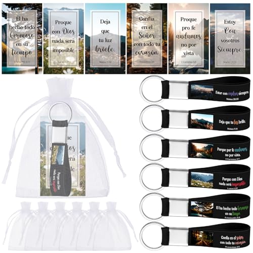 Jetec 60-teiliges christliches Geschenk-Set – religiöser Bibelvers Schlüsselanhänger, Lesezeichen, Tasche für Party, Kirche, Souvenir, siehe Abbildung, Bookmarks size: 3.5 x 2 inches von Jetec