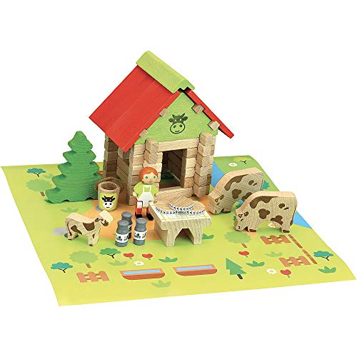 Jeujura 8224 8224-MAISON DU COMTE-50 Pieces Animal Baukasten aus Holz, Maison Du Comte von Jeujura